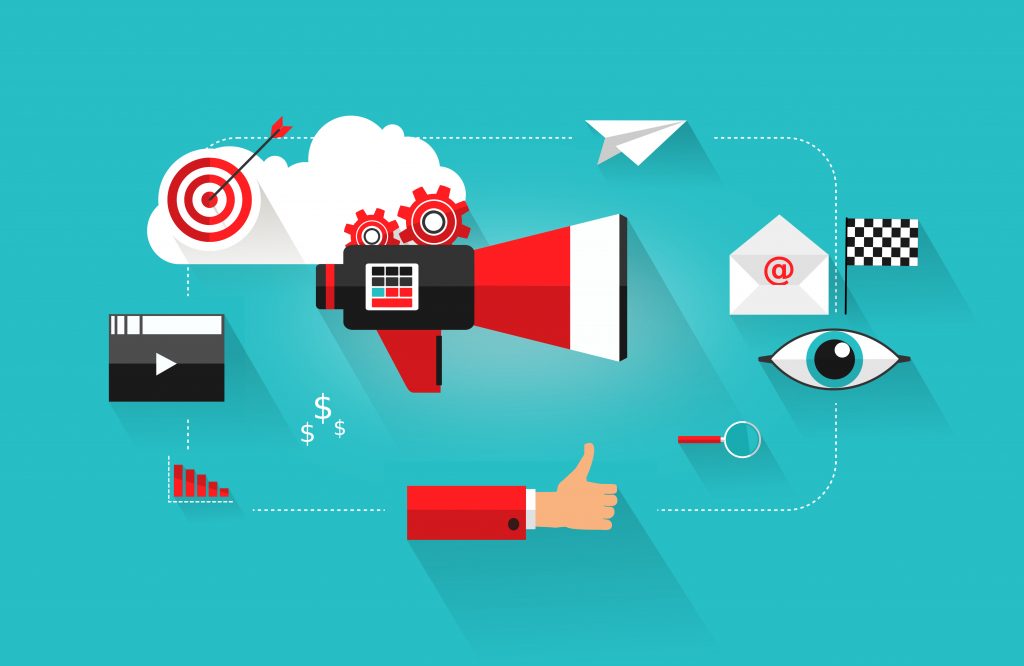 Online content marketing concept